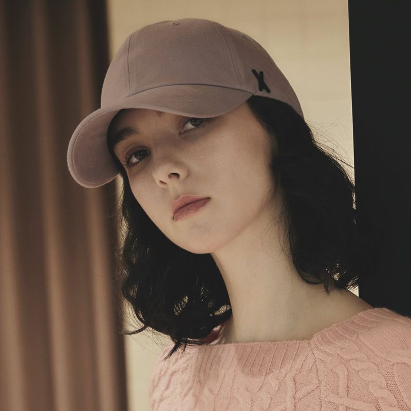 VA Black Stud Ball Cap / Indiepink