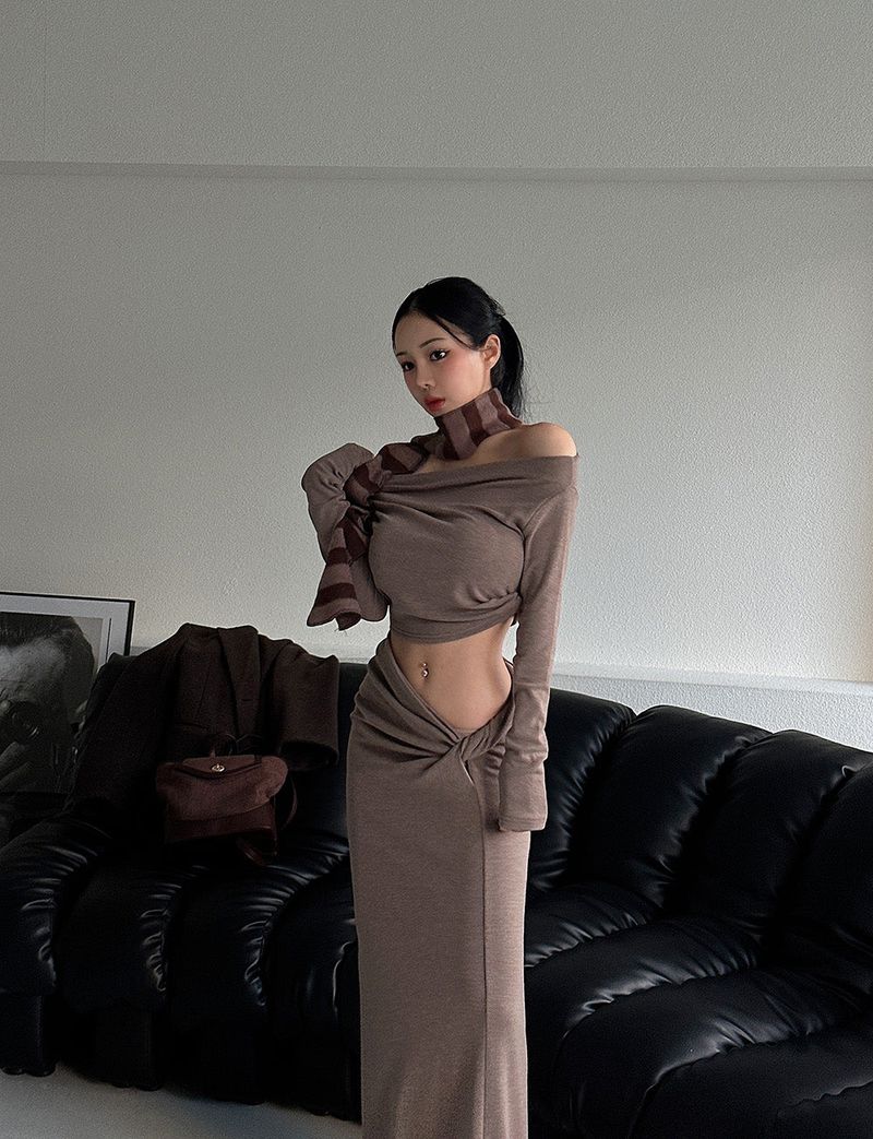 Petit striped scarf muffler
