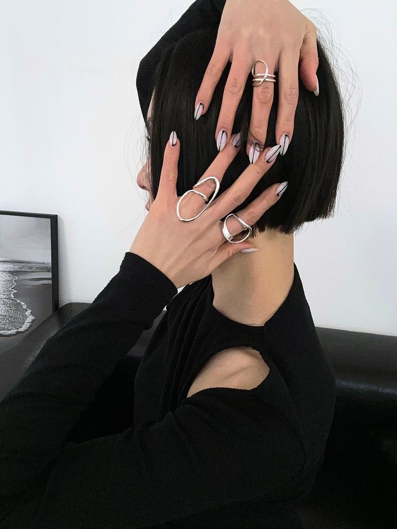 [925silver] Over turn ring