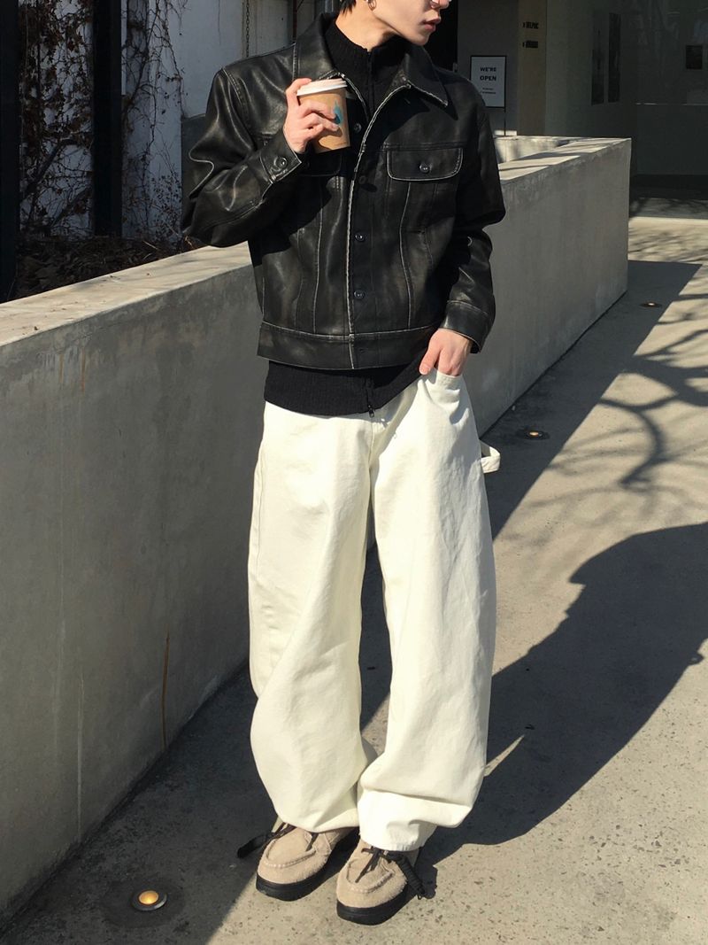 Siren Curved Cotton Wide Pants 2C