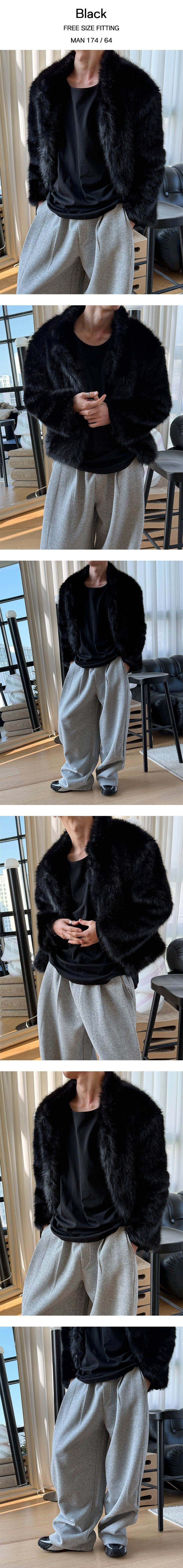 [Unisex] Off fur jacket