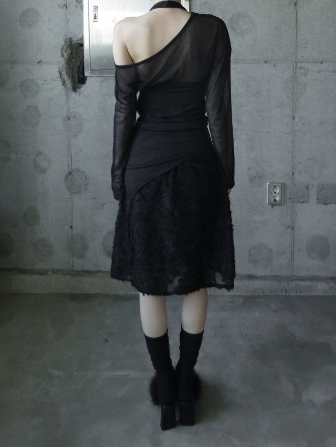 Featherb Flower Midi Skirt