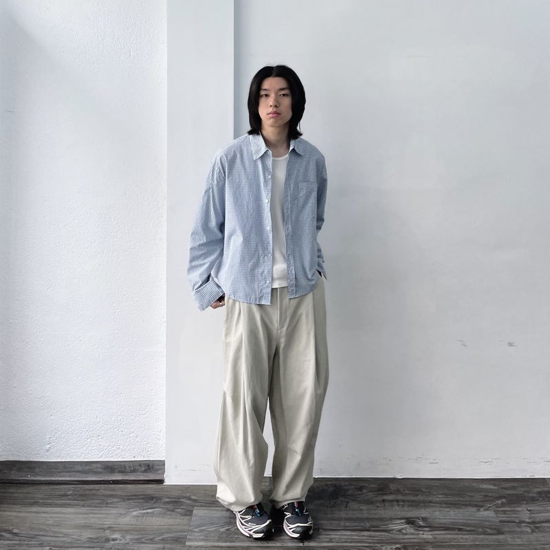 Cropped Check Shirt