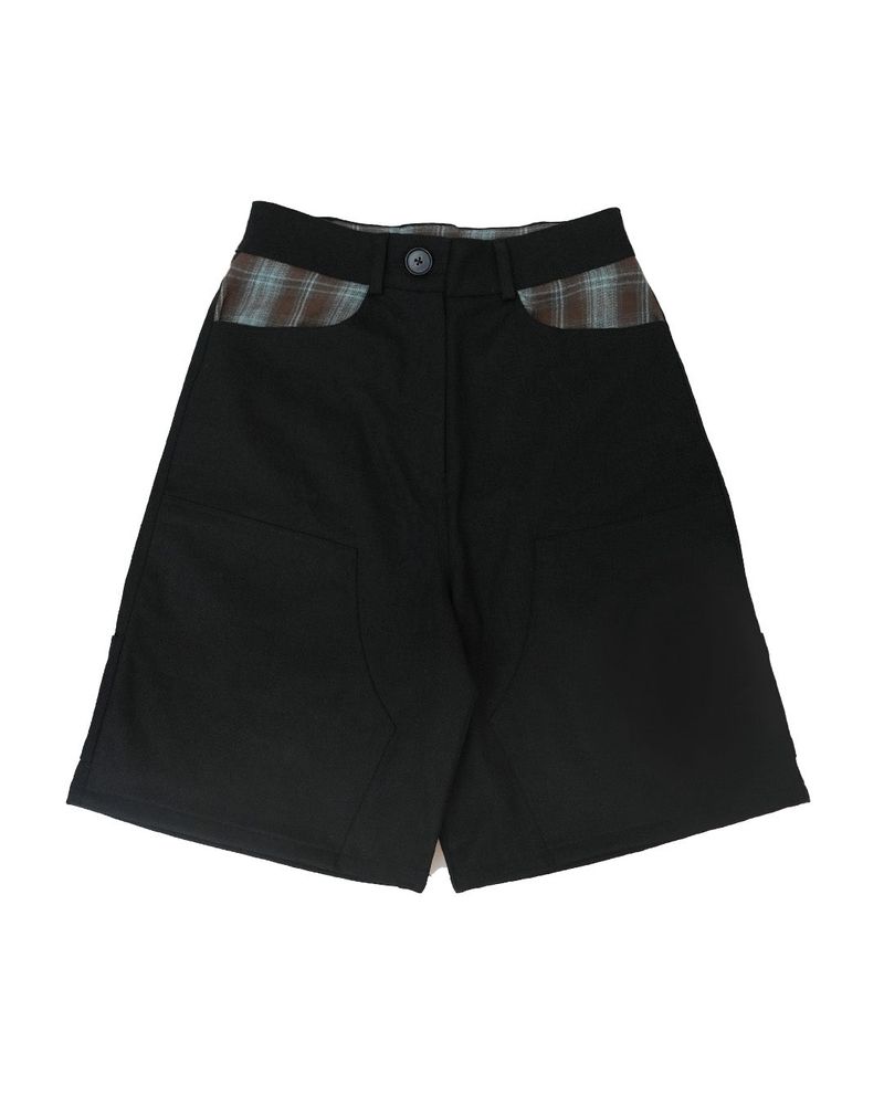 check pocket half carpenter pants
