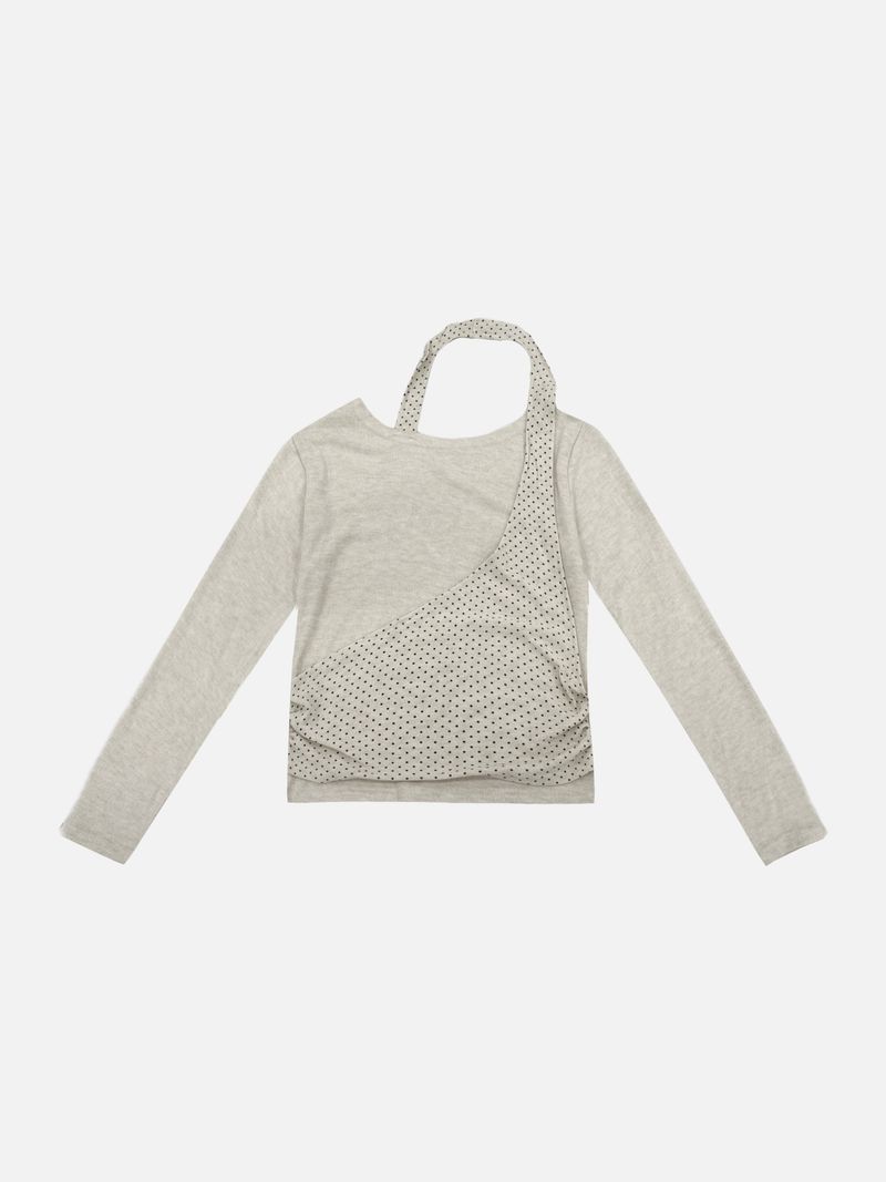 Kobe Dot Halter Neck Layered Tee (3c)