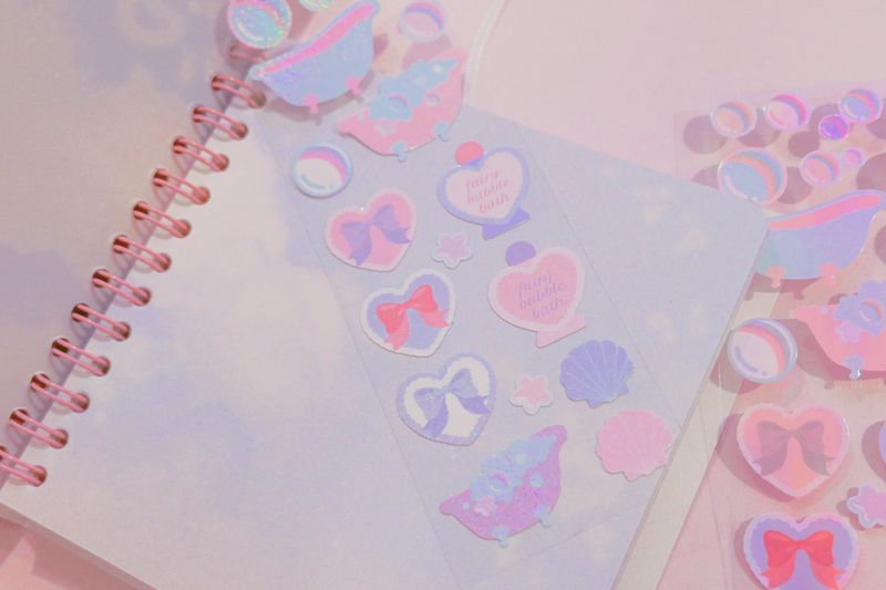 Bubble Bath seal sticker (2 set)