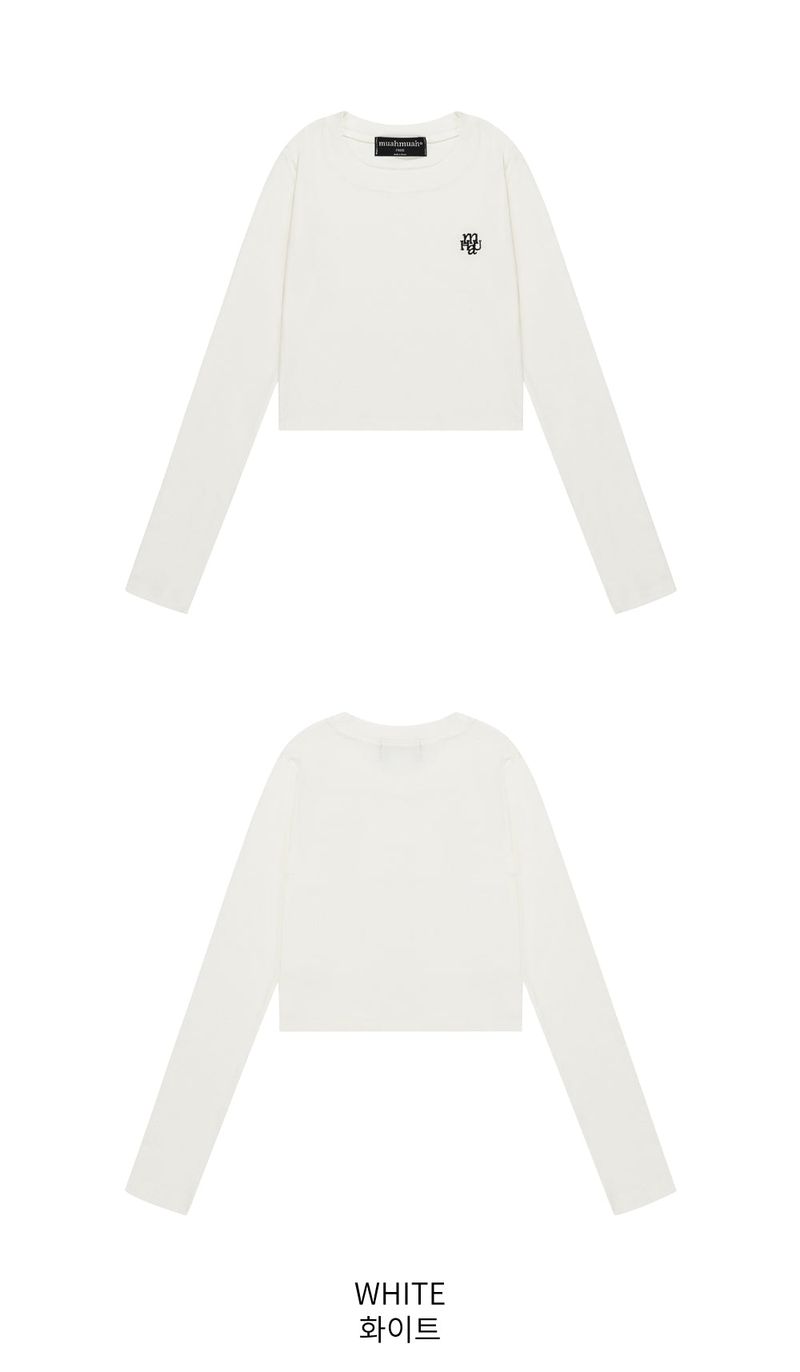 LOGO STITCH CROP LONG SLEEVE