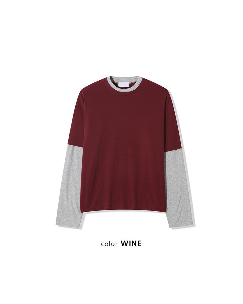 Mix Layered Long Sleeve T-Shirt