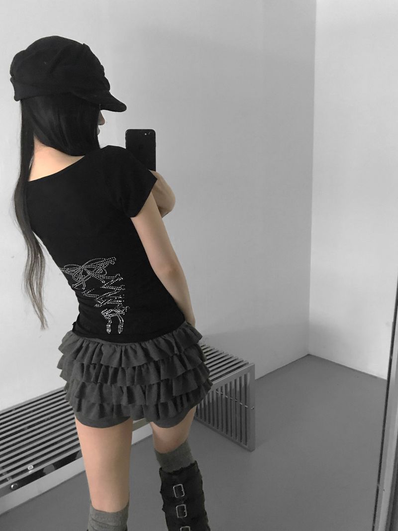 back hot piece corset top(3 color)