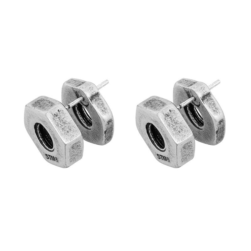NO.492 [BURNISH] NUT EARRING
