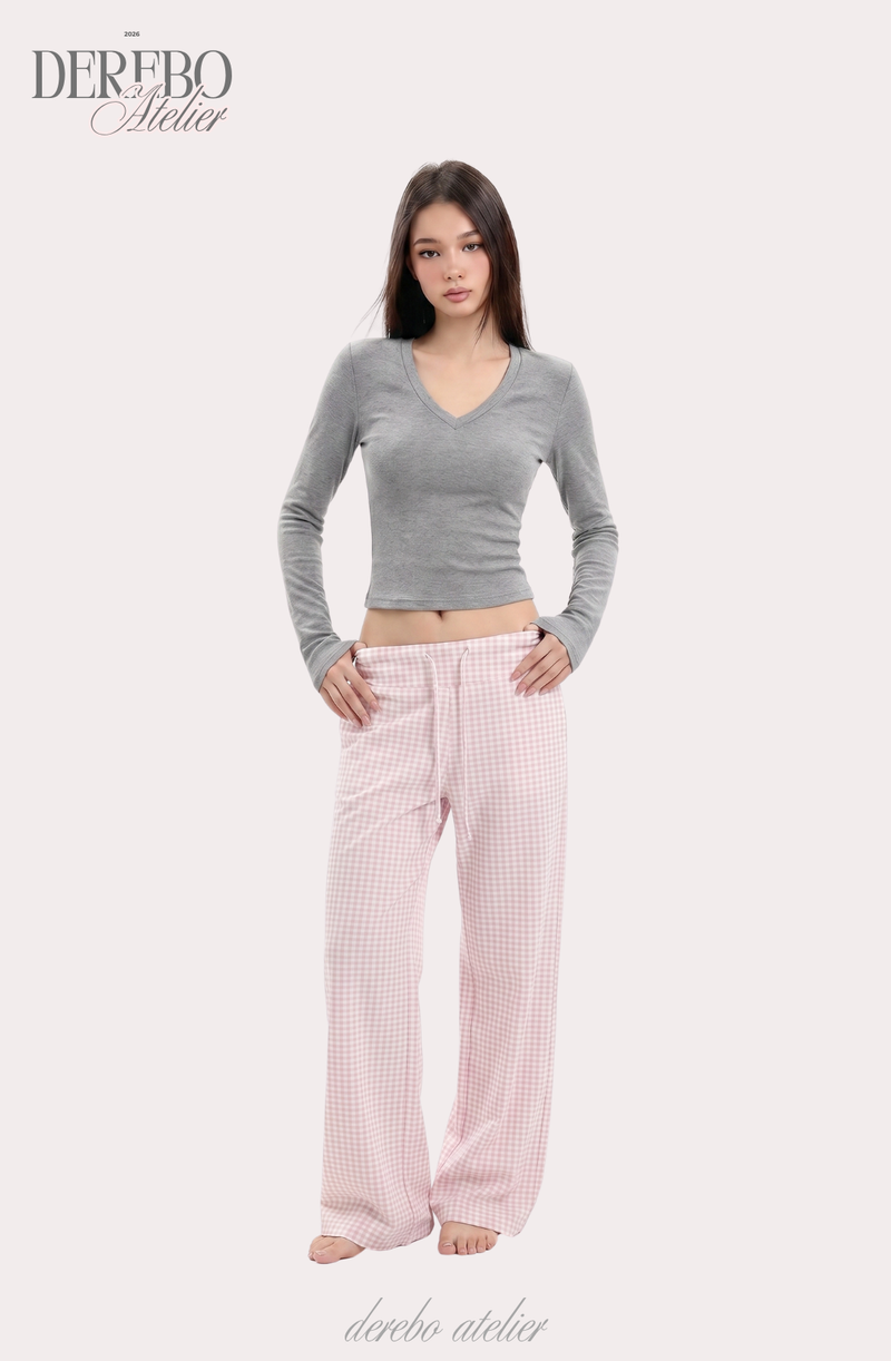 mood check cotton banding casual pants (REGULAR TYPE)