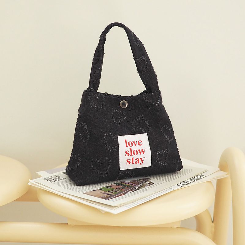 love slow stay(ラブ スロー ステイ)の「denim tote mini-black(Bags)」