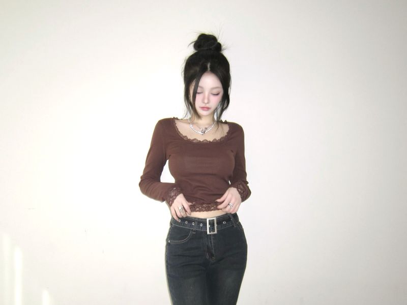Lace long sleeves-T