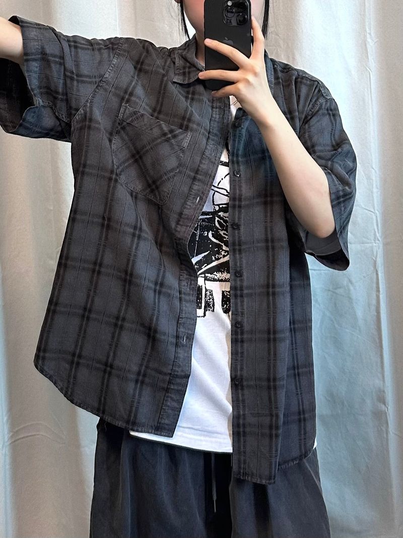 pigment check short sleeve shirt