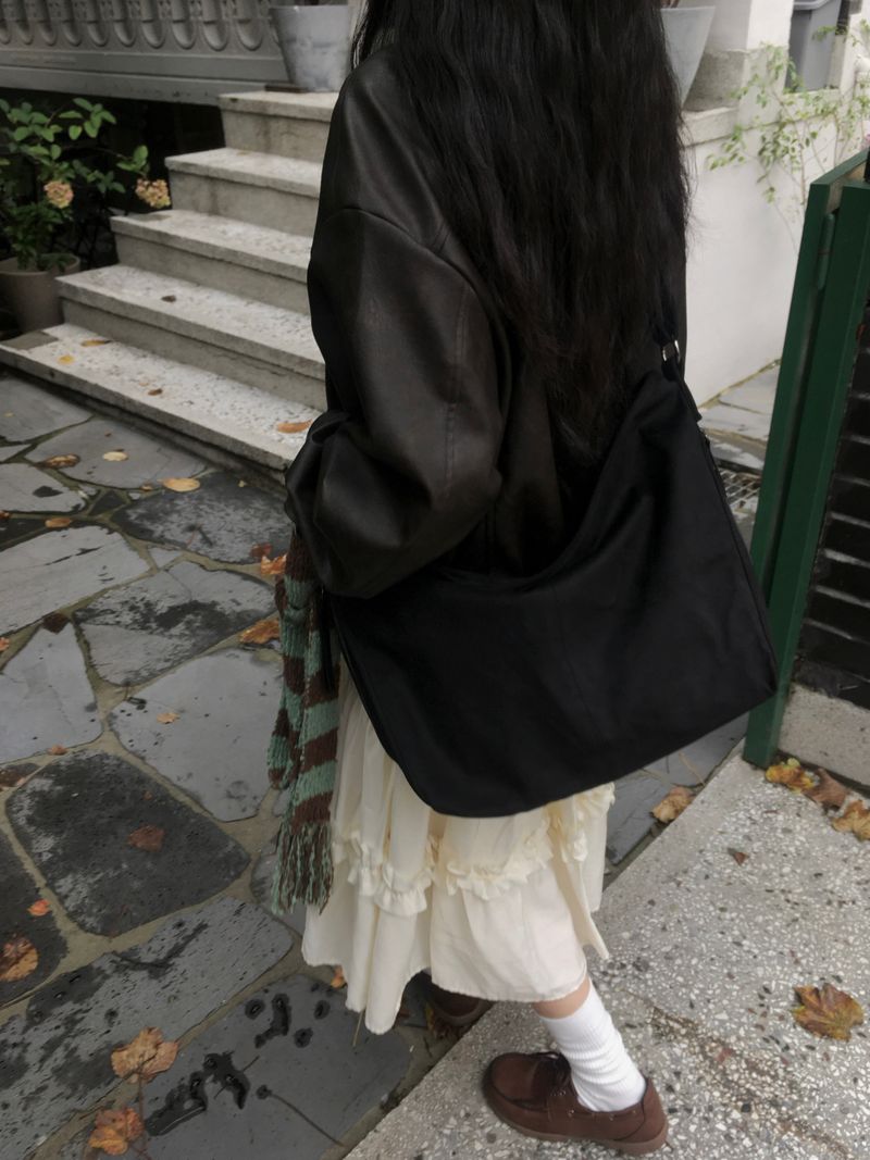 vintage leather jumper