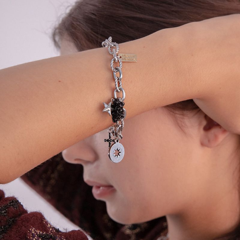 [Unisex] Unique pendant with bold chain bracelet