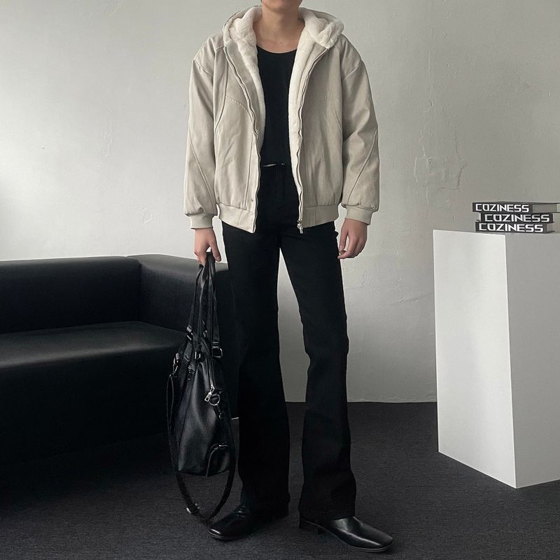 Mink fur lining hooded jacket (2colors/DP21917)