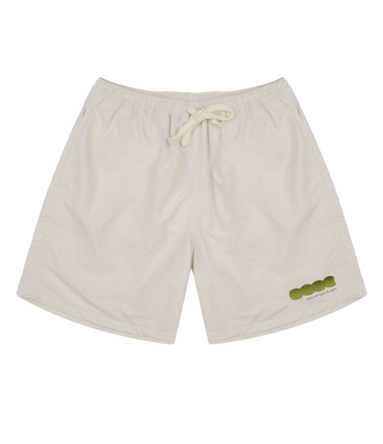 CCCC EMBROIDERED NYLON SHORTS(BEIGE)