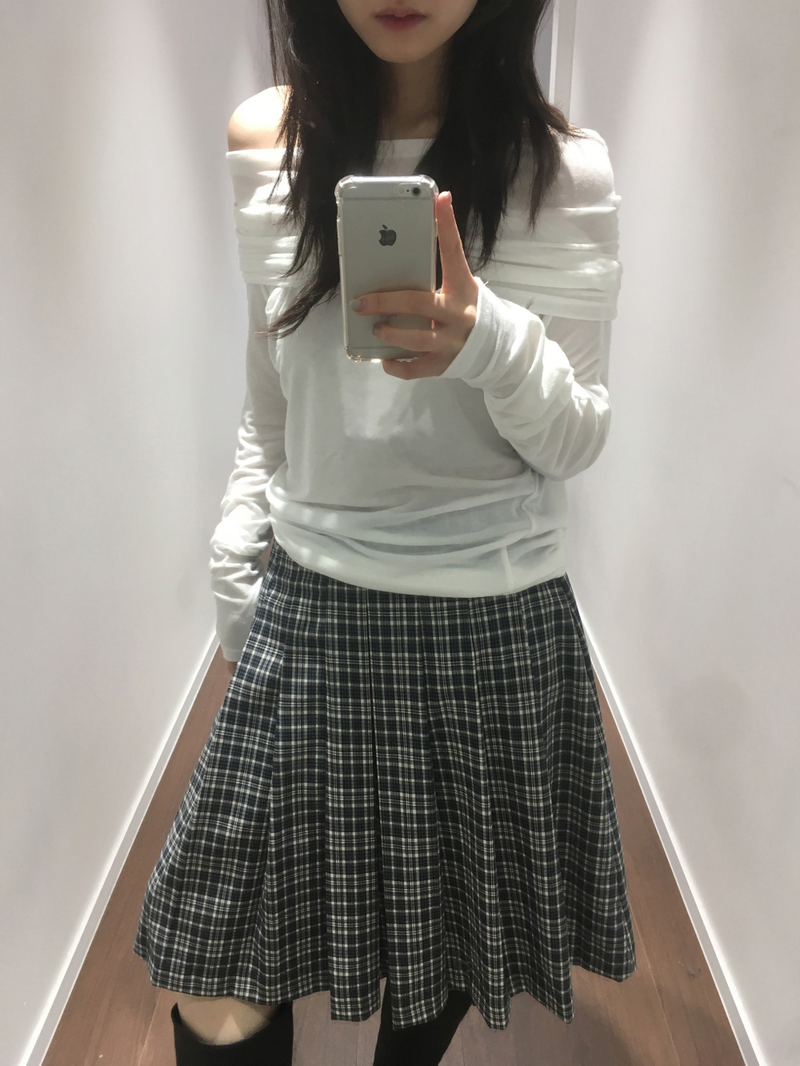 YWD PLAID PLEATS SKIRT (3color)