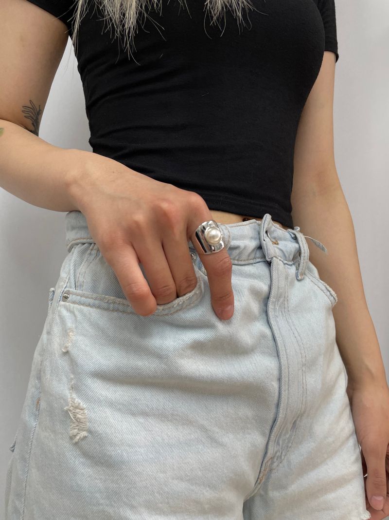 no.50 ring silver (#14 freesize)