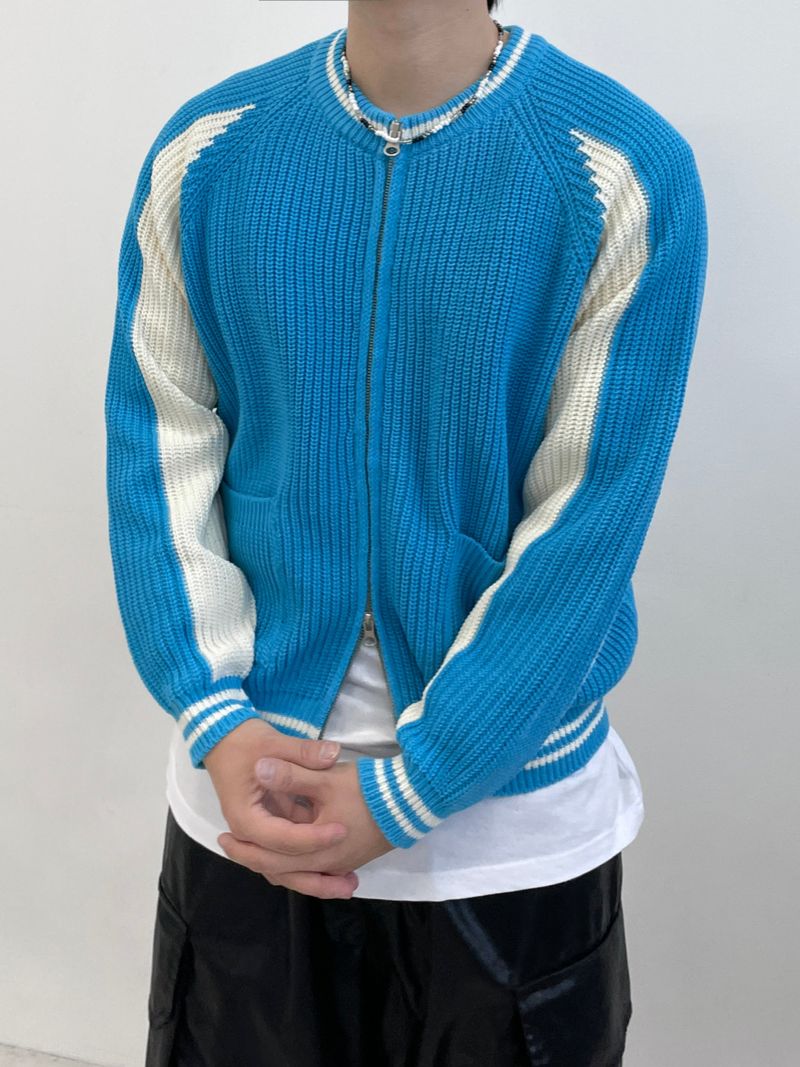 Nordi varsity knit zip-up 4C