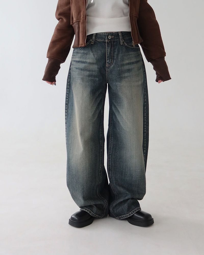 Delight-J（ディライトジェイ）の「Mocha Vintage Straight Wide Jeans（Pants）」