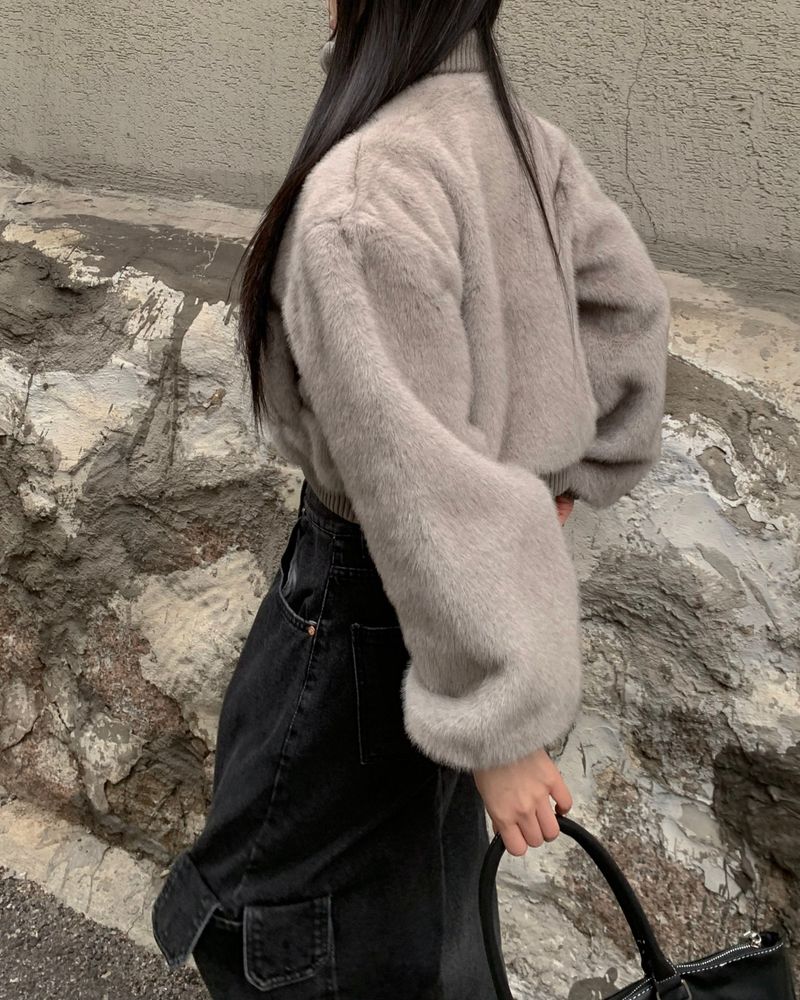 knit polar fur jumper
