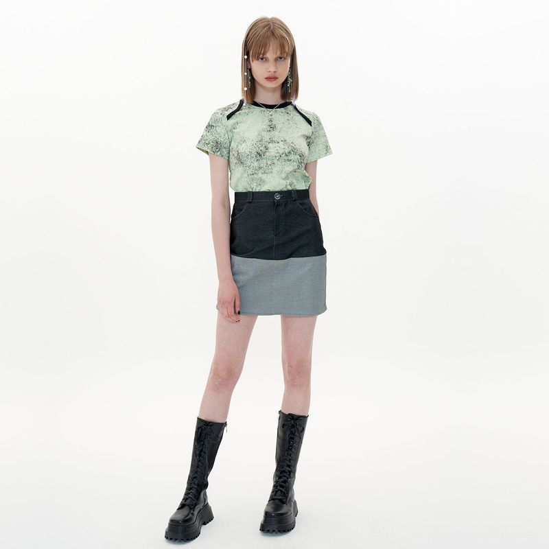 Stone Crop-T shirt [Light Green]