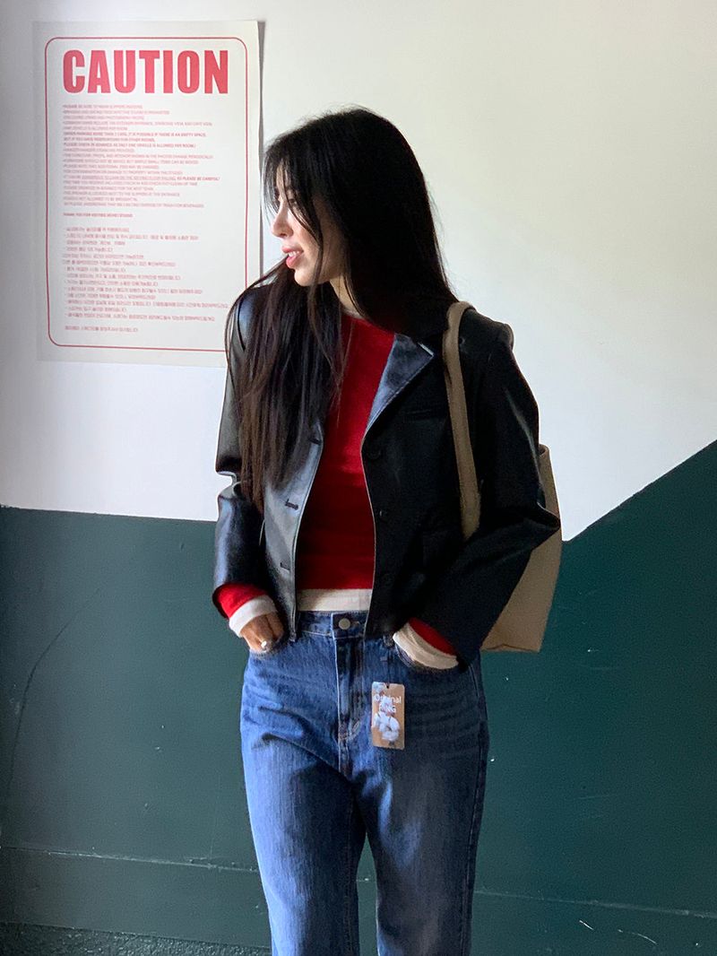 [MADE] Femme Leather Mini Jacket