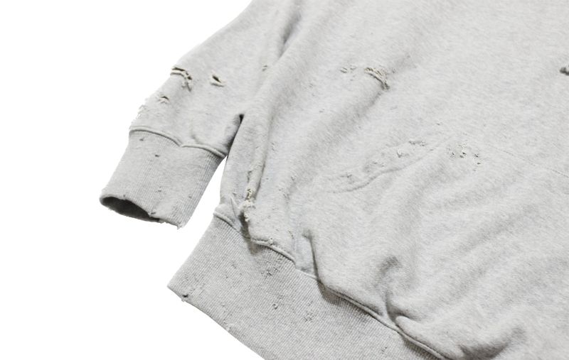 damage hoodie (gray)