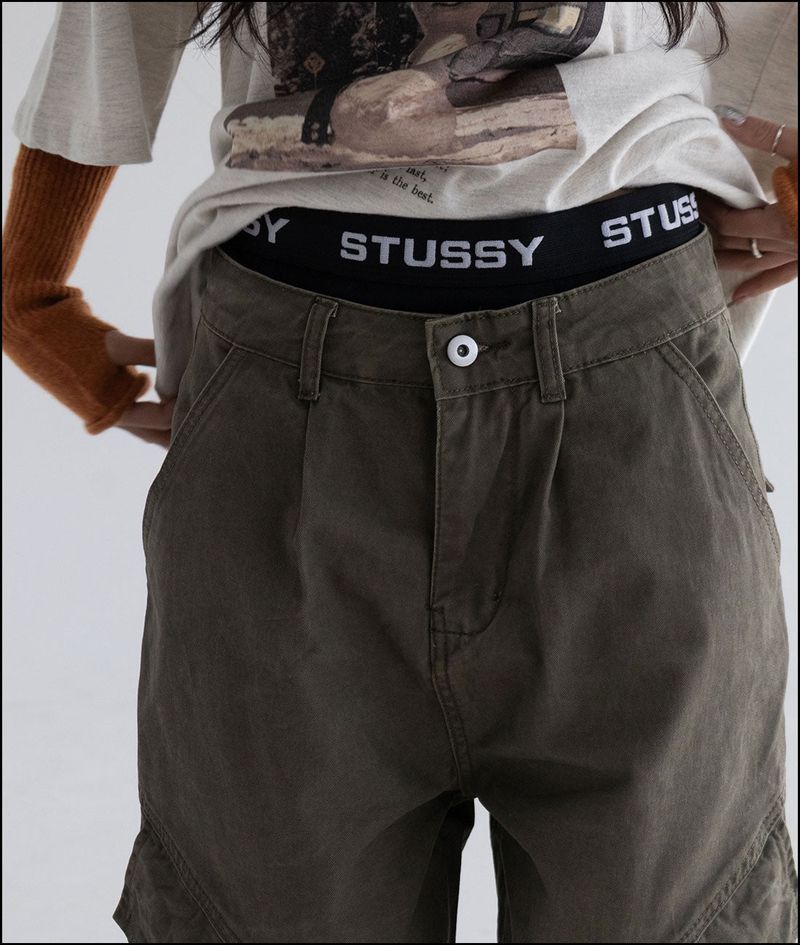 Koke pigment cotton cargo pants