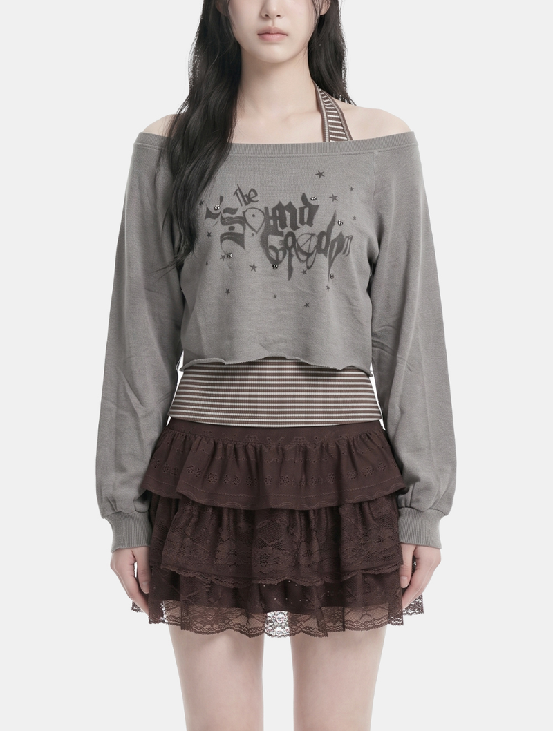 Mirielle Stripe Graphic Sweatshirt Set