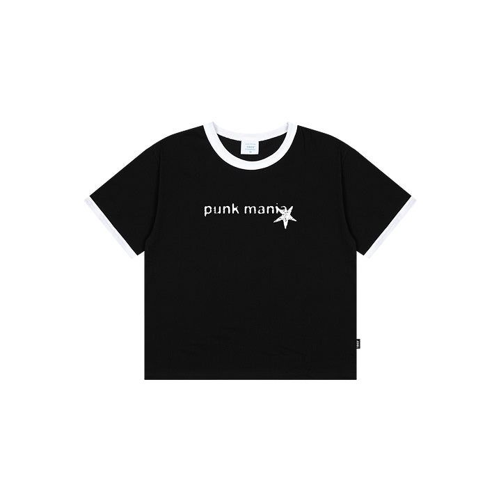 PUNK MANIA Cool Cotton Cropfit Ringer Short Sleeves (SRCSTD-0240)