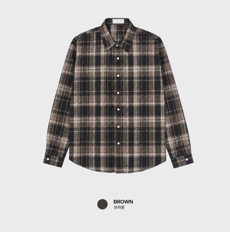 Look Slade Multi-Check Oversized Cotton Shirt