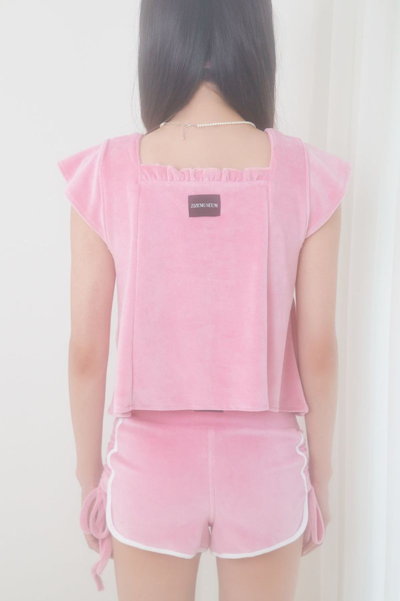 VELVET PAJAMA TOP (PINK)
