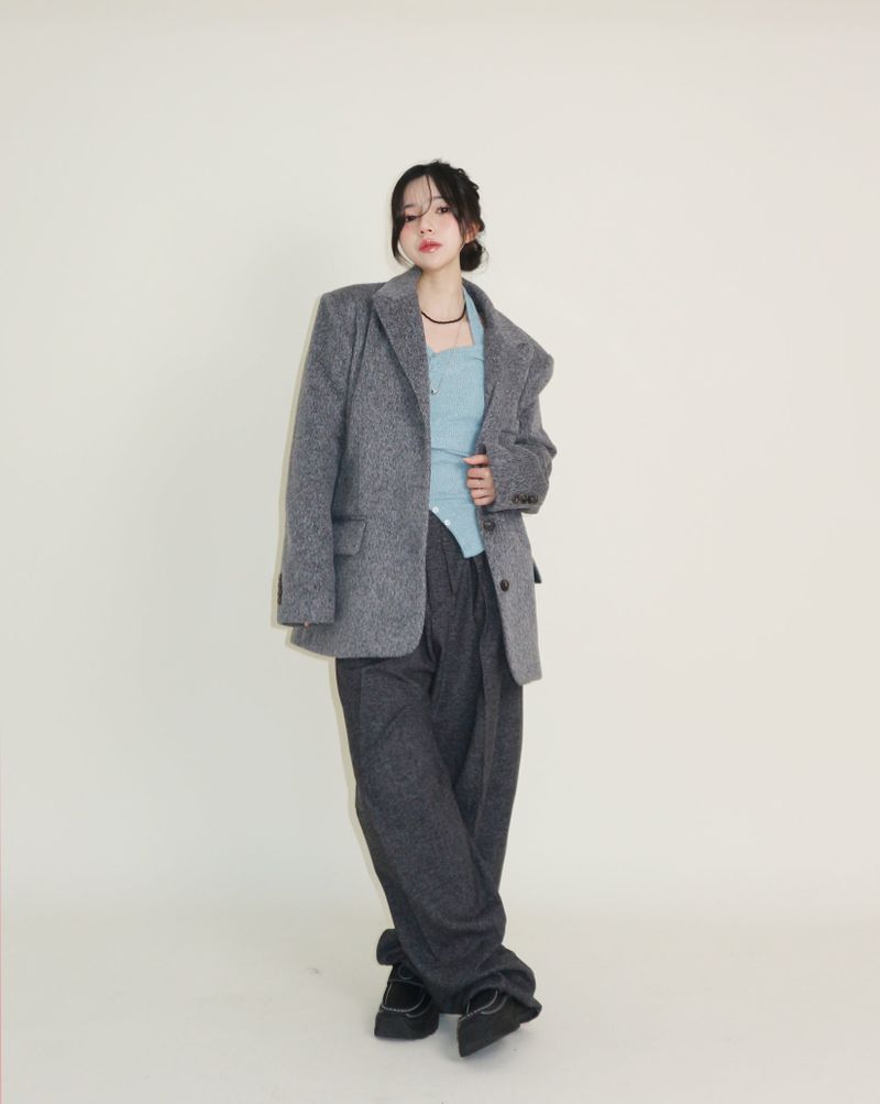 Winter Alpaca Formal Single Jacket (Wool Jacket) (Lining 2 Ounces)
