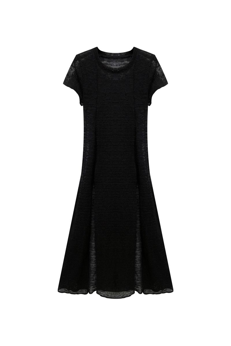 WITTY KNIT ONE-PIECE / BLACK