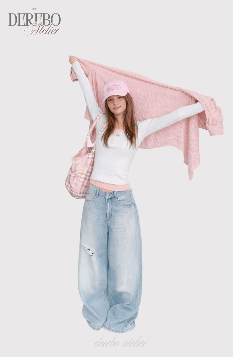 Mint pink layered t-shirt