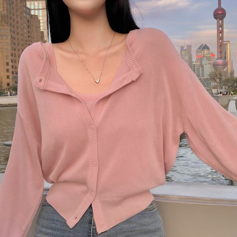 [MADE] Bali, see-through camisole cardigan setup