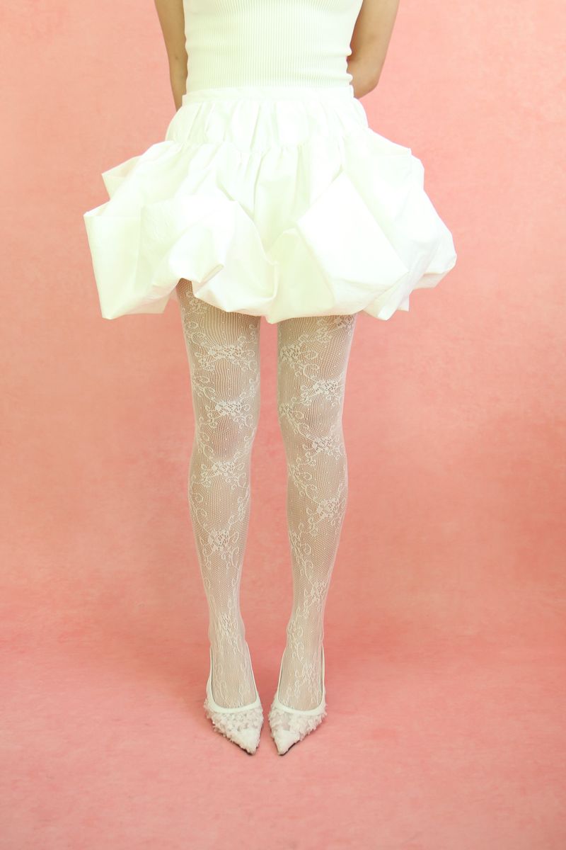 victorian lace tights (white)