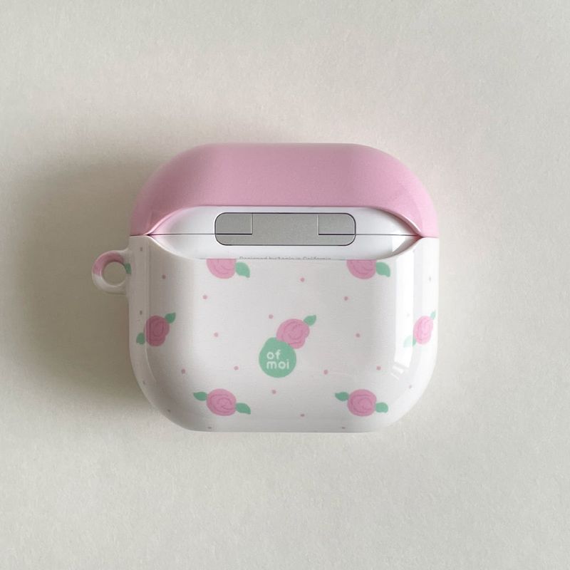 moni rose glossy hard airpods case