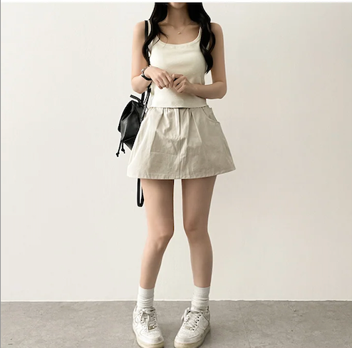 Derming knit sleeveless shirt