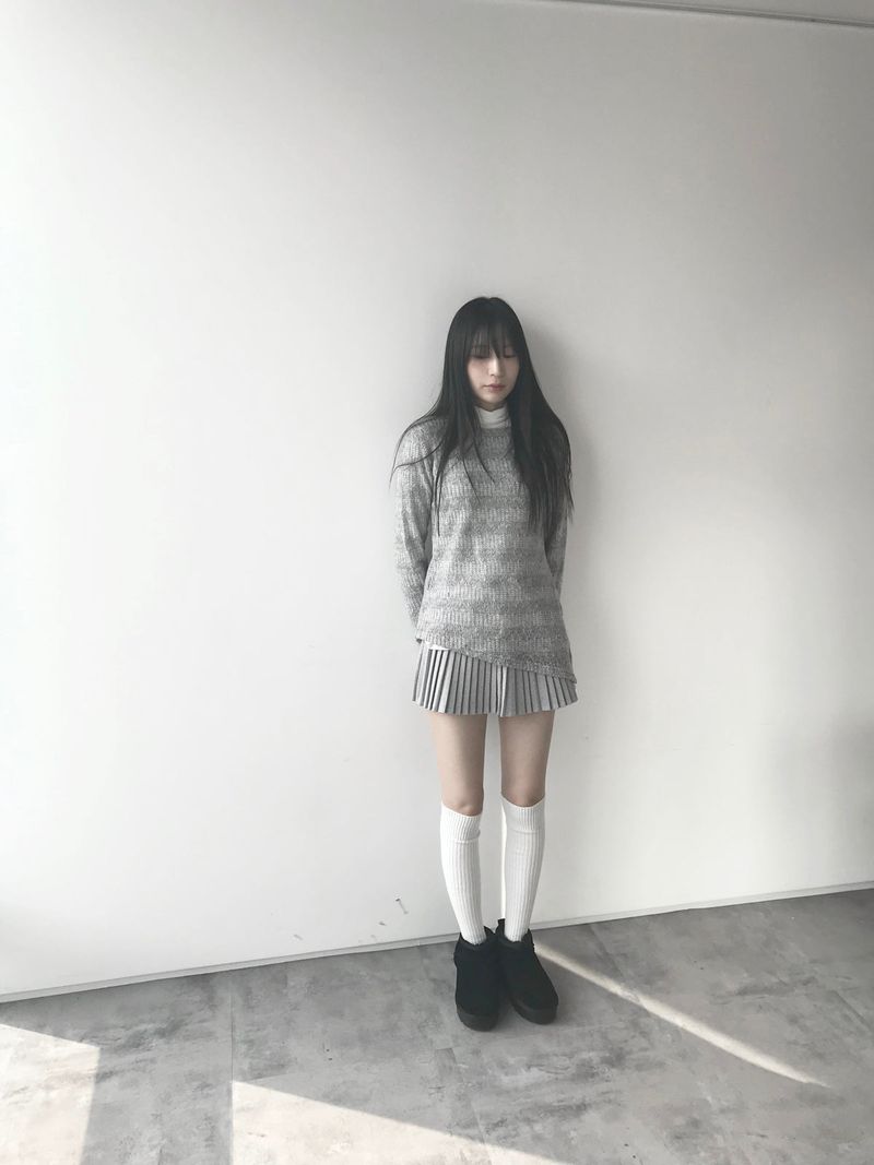 pony pleats skirt (3c)