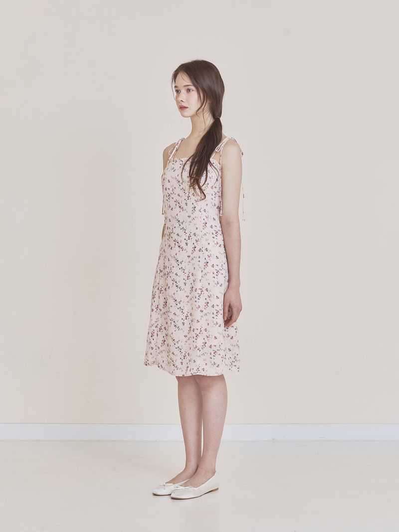 Frill midi dress (Pink)