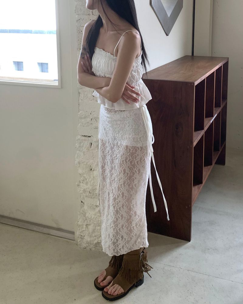 Rose long skirt