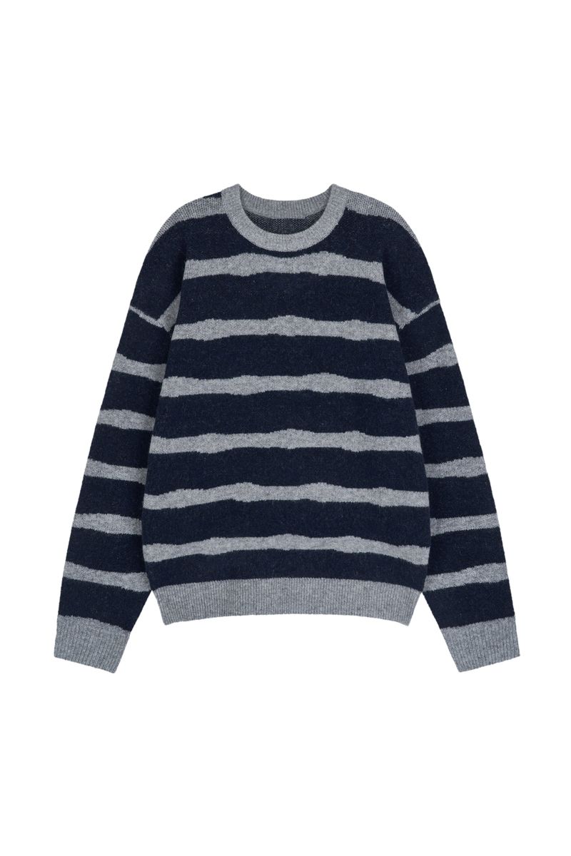 Cozy stripe brush knit