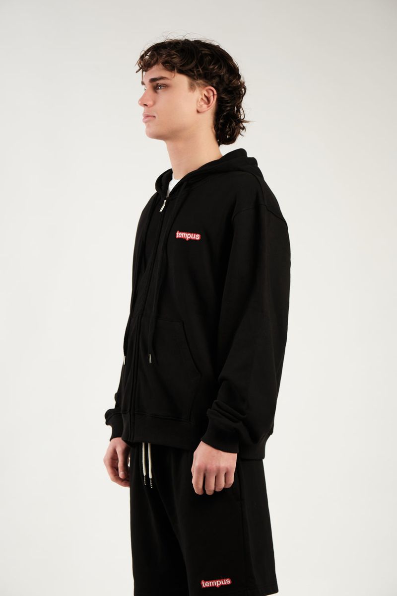TEMPUS PATCH STANDARD HOOD ZIP-UP [BLACK]