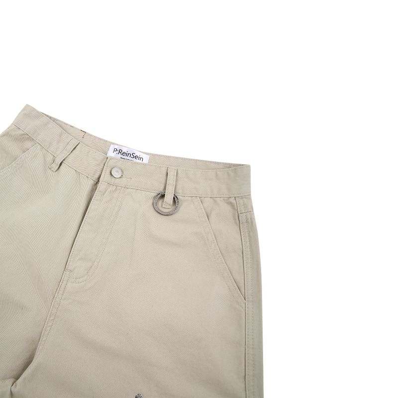 Light beige snap cargo pants