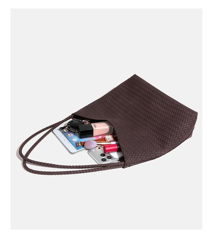 Matte Soft Leather Tote Shoulder Bag