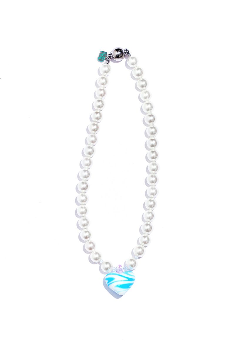 NiRO.SERENDIPITY(ニロ)の「MARBLE GLASS HEART PEARL NECKLACE #102(Accessories)」